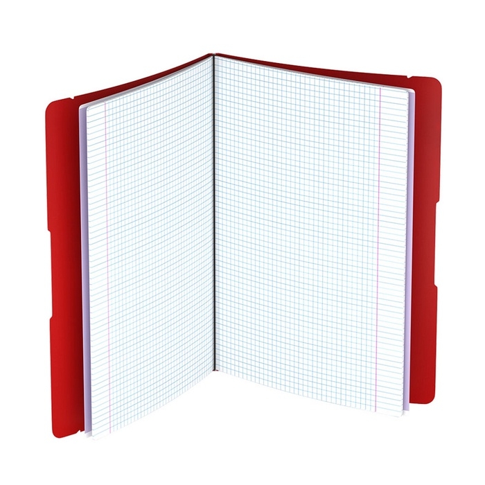 Тетрадь А4, 48 листов в клетку ErichKrause FolderBook, пластиковая обложка, тиснение фольгой, красная
