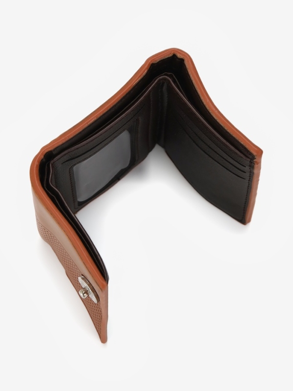 Портмоне муж (3 слож) 9,5*3*11,5 см, 3 отд, д/карт, д/монет, на магните, св коричневый