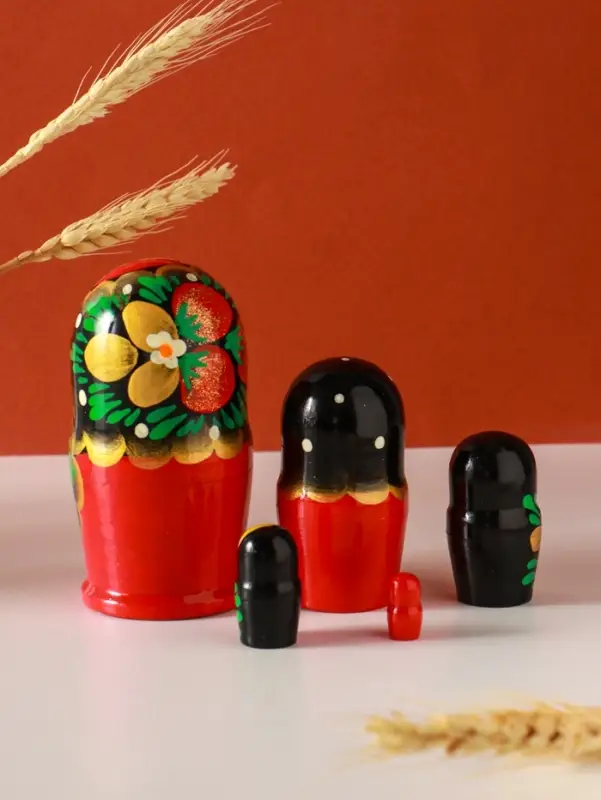 Матрёшка дерево &laquo;Наталья&raquo;, ягоды, 5-кукольная