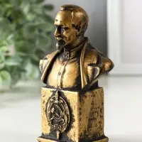 Бюст декоративный &laquo;Дзержинского Ф.Э.&raquo;, гипсовый, 12&times;7.5&times;4.5 см