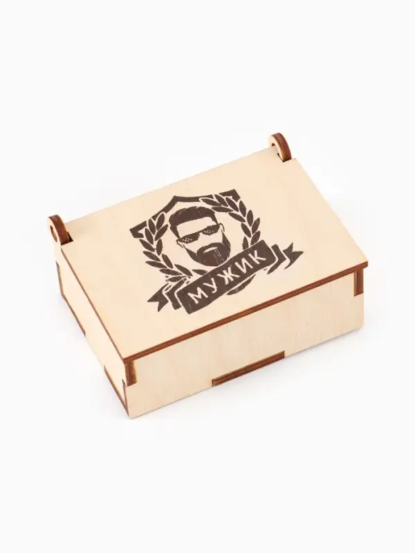 Коробка подарочная деревянная &laquo;Мужик&raquo; 8.5&times;6&times;3.5 см