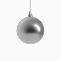 Ёлочные игрушки &laquo;Авива&raquo;, шары новогодние, d=6 см, набор 9 шт., серебро