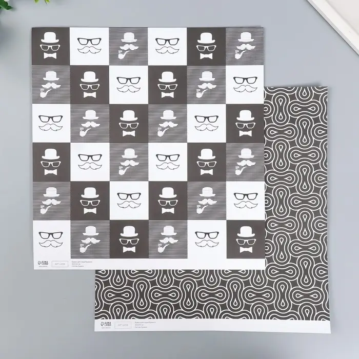 Двусторонняя бумага для скрапбукинга «Арт Узор. Харизма и стиль», 180 г/м², 30.5×32 см