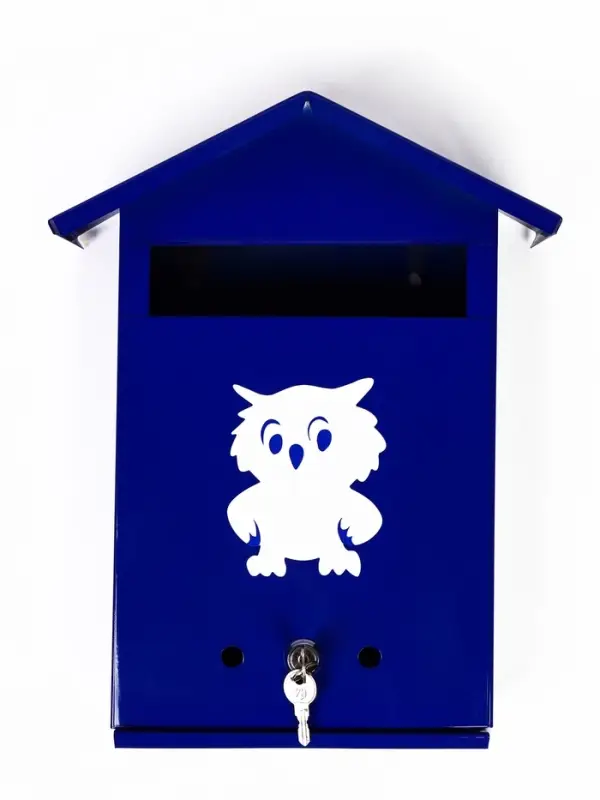 Ящик почтовый с замком, вертикальный Ящик почтовый с замком, вертикальный "Филин", синий