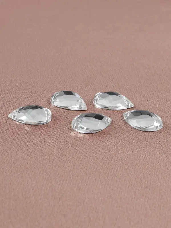 Стразы пришивные «Капля», из органического стекла, 10×14 мм, 20 шт., белые Стразы пришивные «Капля», из органического стекла, 10×14 мм, 20 шт., белые