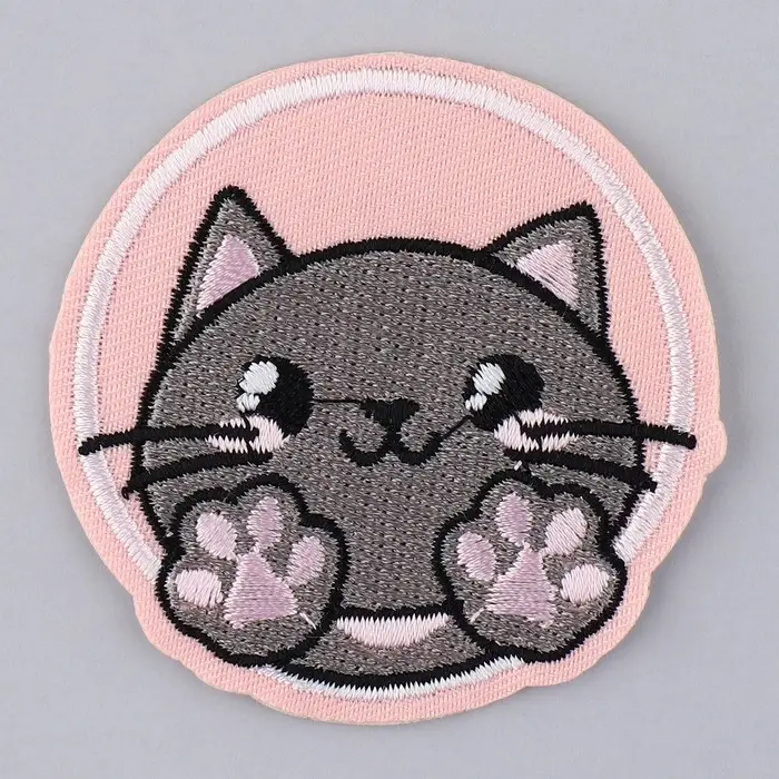 Термонаклейка на одежду &laquo;Котик&raquo;, диам. 6.4 см