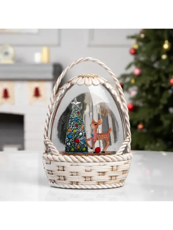 Светодиодная фигура &laquo;Зимние искорки&raquo;, 20.3&times;15&times;9 см, музыка, от батареек ААх3, USB, свечение тёплое белое