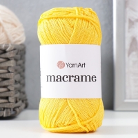 Пряжа "Macrame Макраме" 100% полиэстер 130м/90гр (142 жёлтый)