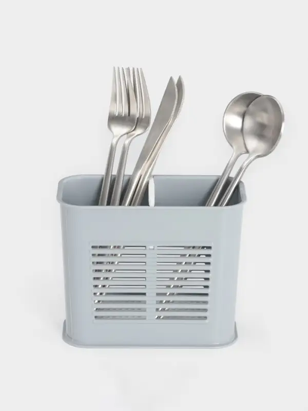 Подставка для столовых приборов Полимербыт, пластик, 8&times;16&times;13 см, МИКС