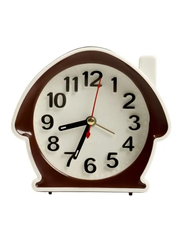 Часы - будильник настольные &laquo;Домик&raquo;, пластик, кварцевый механизм