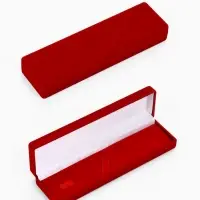 Футляр бархатный под зажим для галстука, кулон &laquo;Прямоугольник классический&raquo;, 16.5&times;4.5&times;2.5 см, бордовый