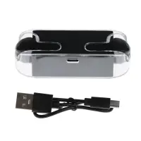 Наушники беспроводные KM12, TWS, вкладыши, Bluetooth 5.0, 30/200 мАч, чёрные в прозрачном кейсе