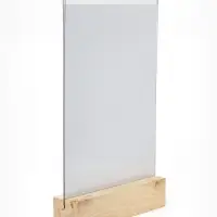Тейбл-тент А4, оргстекло 2 мм, на деревянной подставке, 21&times;5&times;34.5 см