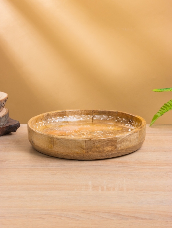 Блюдо "Пряник" дерево манго 25,5х25,5х6 см