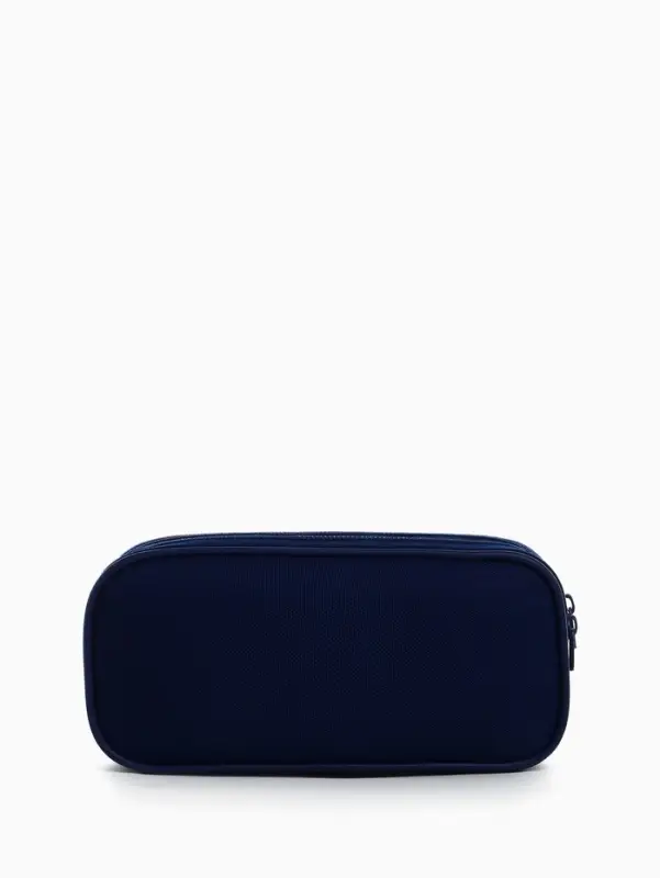 Косметичка - пенал на молнии с 2 отделами, синяя