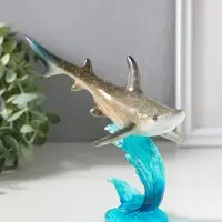 Сувенир полистоун лак "Акула на волне" 16,5х7,7х15,3 см
