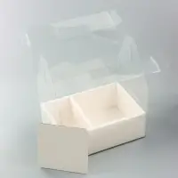 Коробка с PVC для цветов и десертов 26&times;18&times;30 см, белый