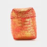 Корзинка плетёная &laquo;Голден&raquo;, 16&times;16&times;23 см, розовая