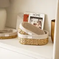 Корзины для хранения SL Home, плетёные, ручной работы, 3 шт., 26&times;16&times;7 см, 28&times;20&times;10 см, 34&times;24&times;11 см