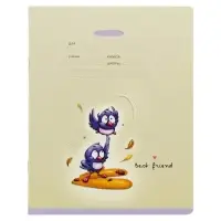 Тетрадь 12 листов в клетку на скрепке "Эксклюзив. Путешествие птенцов", обложка мелованный картон, выборочный УФ-лак, МИКС