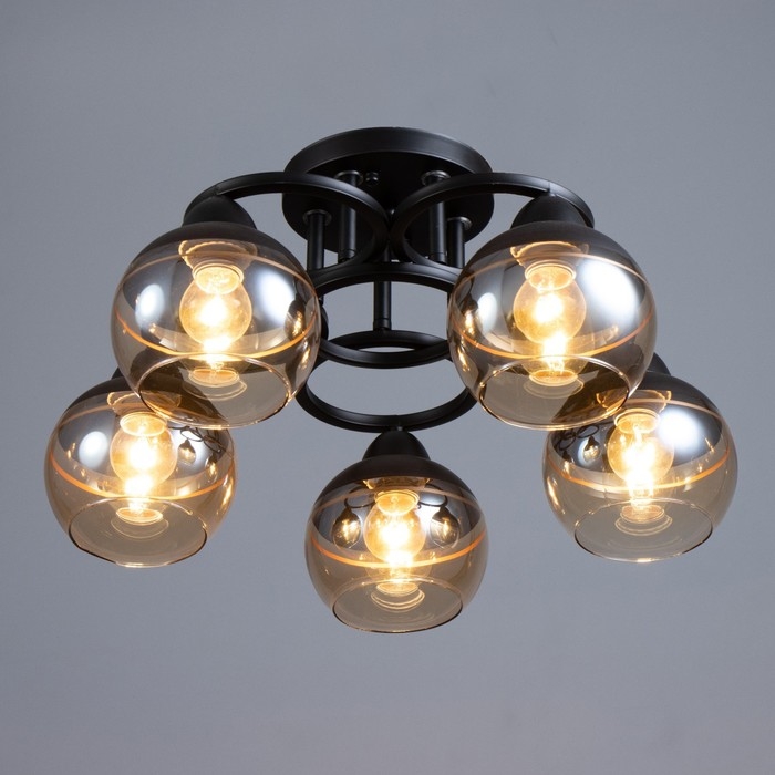 Люстра Люстра "Айрис" 5хЕ27 40Вт чёрный 47х47х23 см BayerLux