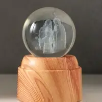 Сувенир стекло свет "Шар. Рождение" 6хLED шар d=6 см, крутится, USB 7х7х10 см Сувенир стекло свет "Шар. Рождение" 6хLED шар d=6 см, крутится, USB 7х7х10 см