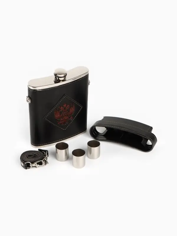 Фляжка &laquo;Герб&raquo;, нержавеющая сталь, 540 мл, 18 oz