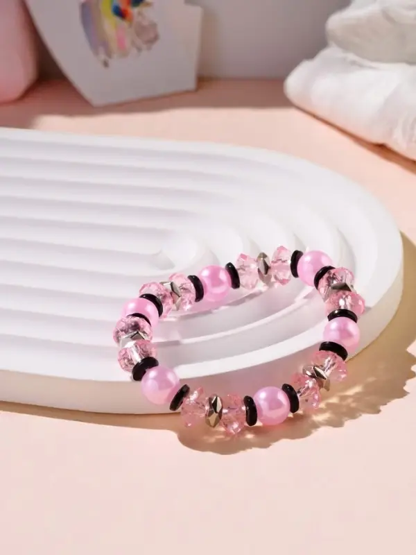 Браслет детский &laquo;Выбражулька. Ундина&raquo;, d=6 см, черный, розовый