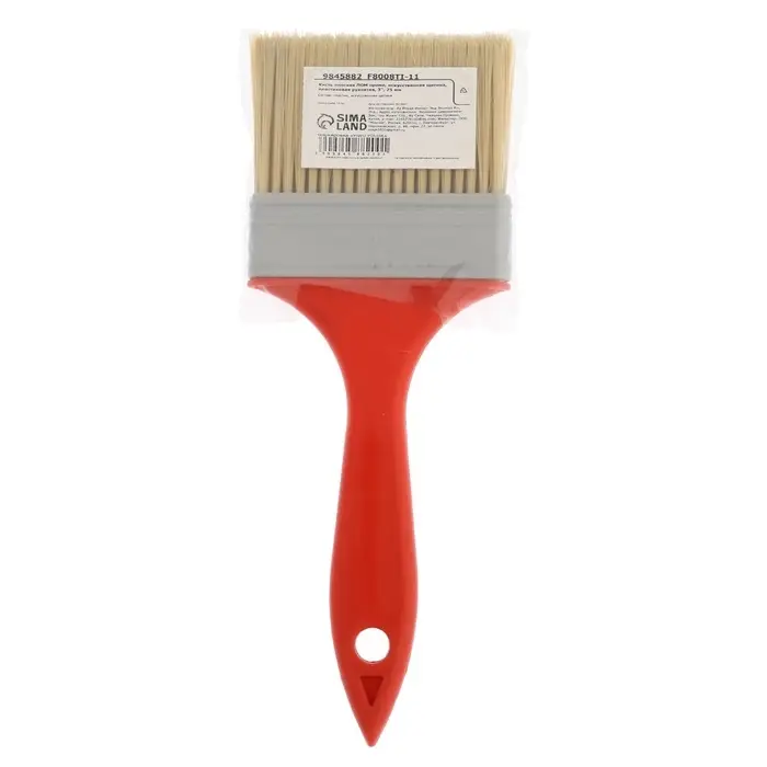 Кисть плоская ЛОМ промо, искусственная щетина, пластиковая рукоятка, 3 Кисть плоская ЛОМ промо, искусственная щетина, пластиковая рукоятка, 3", 75 мм