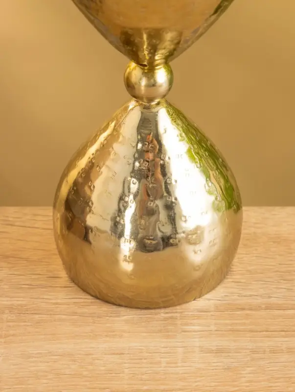 Подсвечник "Песочные часы" алюминий 8,5х19 см, цв. золото