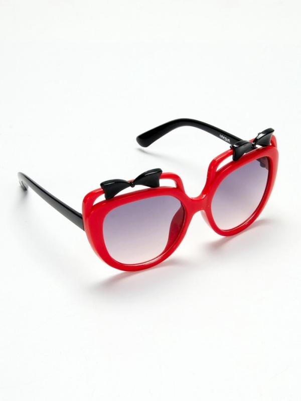 Очки солнцезащитные детские OneSun, бантики, 4.5 х 12 см, цвет чёрно-красный Очки солнцезащитные детские OneSun, бантики, 4.5 х 12 см, цвет чёрно-красный