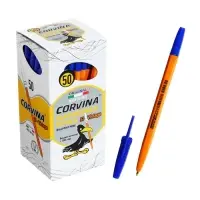 Ручка шариковая Corvina 51 Vintage синие чернила, узел 1.0 мм, жёлтый корпус