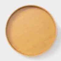 Поднос с ручками Striata, d=35 см, бамбук