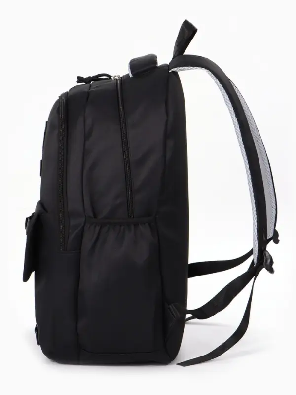 Рюкзак школьный &laquo;Смайл&raquo;, 2 отделения, 3 кармана, 31&times;15&times;46 см, чёрный