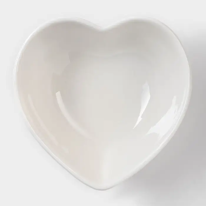 Соусник Magistro &laquo;Сердце Бланш&raquo;, 80 мл, фарфор, белый