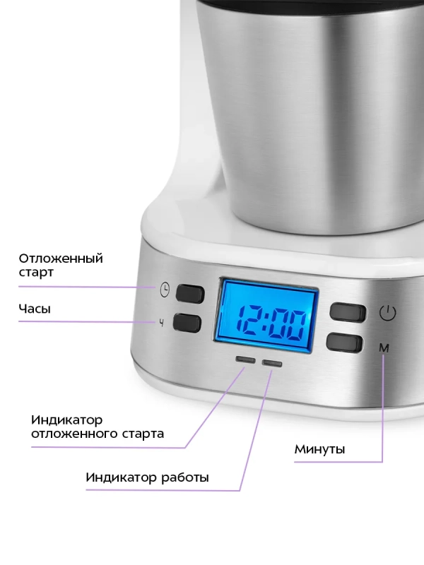 Кофеварка капельная электрическая КТ-7625 - 750 Вт Кофеварка капельная электрическая КТ-7625 - 750 Вт