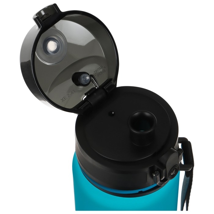 Бутылка спортивная для воды ONLYTOP Fitness, 500 мл, цвет голубой Бутылка спортивная для воды ONLYTOP Fitness, 500 мл, цвет голубой