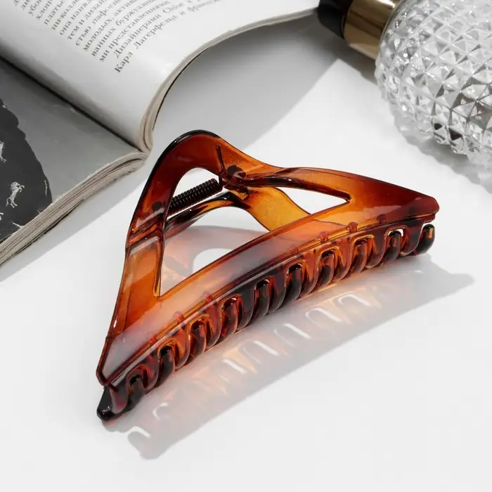 Крабик для волос «Кофейный», угол, 11.5 см Крабик для волос «Кофейный», угол, 11.5 см