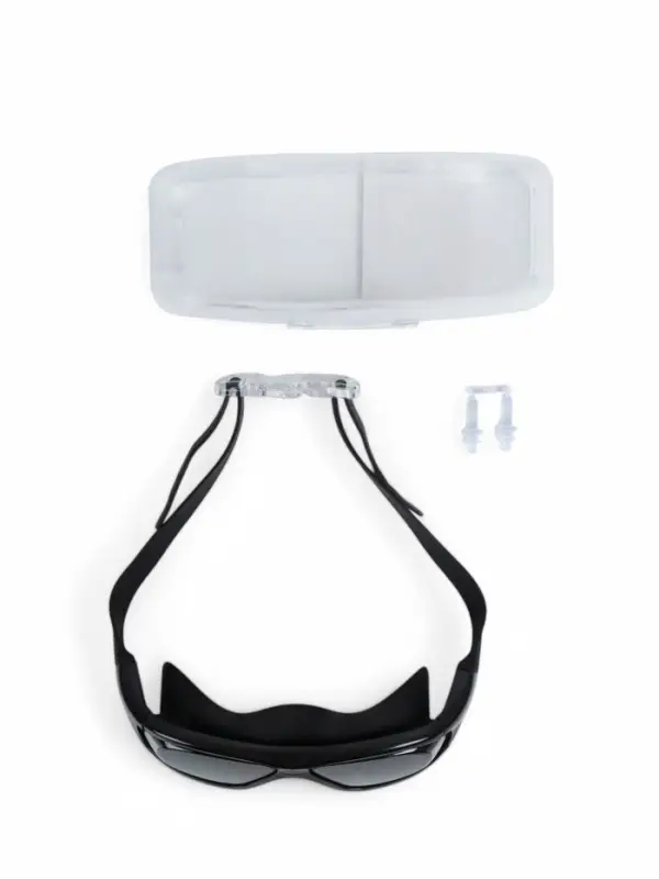 Очки для плавания ONLYTOP, беруши, цвет чёрный