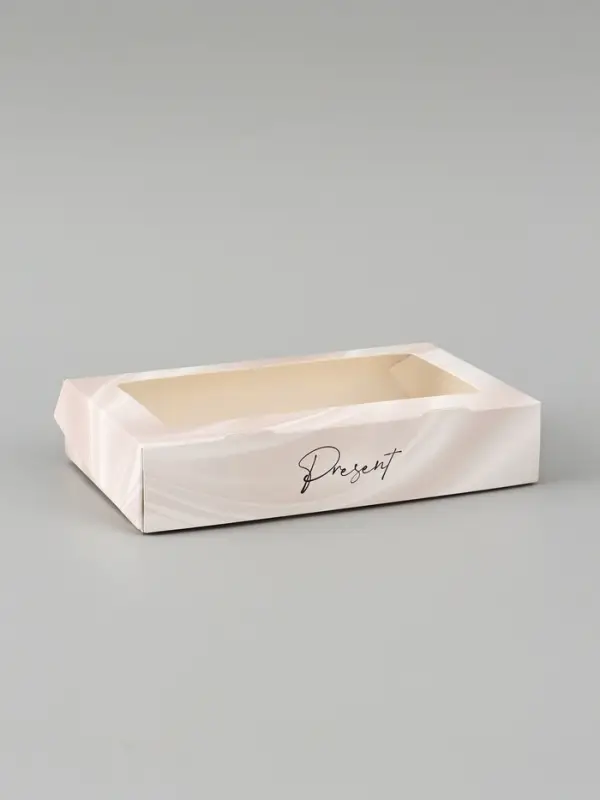 Коробка подарочная с окном &laquo;Лепестки&raquo;, 20&times;12&times;4 см, самосборная