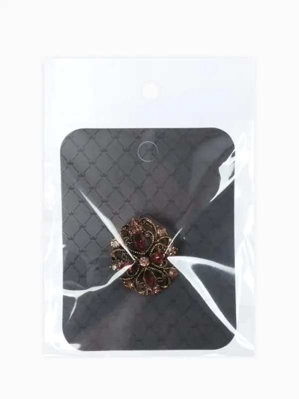 Брошь &laquo;Императрица&raquo;, коричневая в чернёном золоте