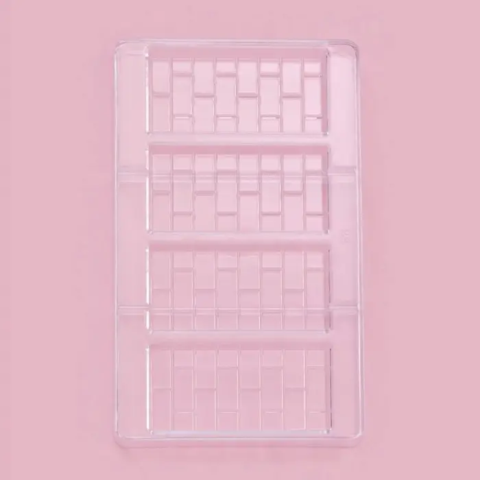 Форма для шоколада &laquo;Брикс&raquo;, пластик, 20&times;12&times;2.5 см, 4 ячеек 8.5&times;4.2&times;1 см, прозрачная