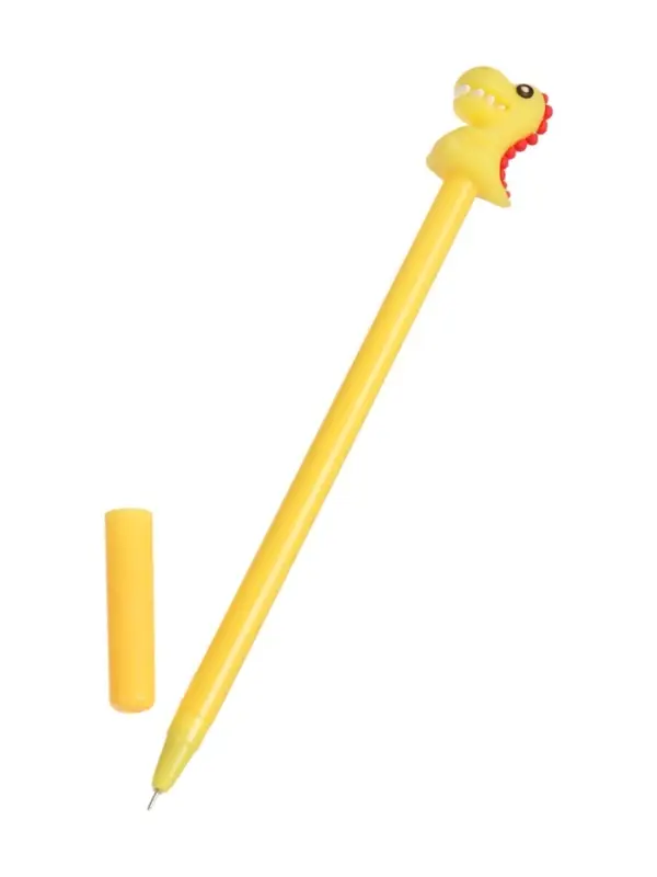 Ручка-прикол &laquo;Динозавр&raquo;, гелевая, жёлтая