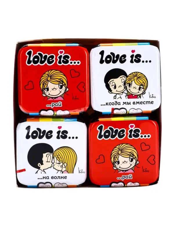 Конфеты освежающие Love is, в форме сердца, со вкусом клубники, 20 г