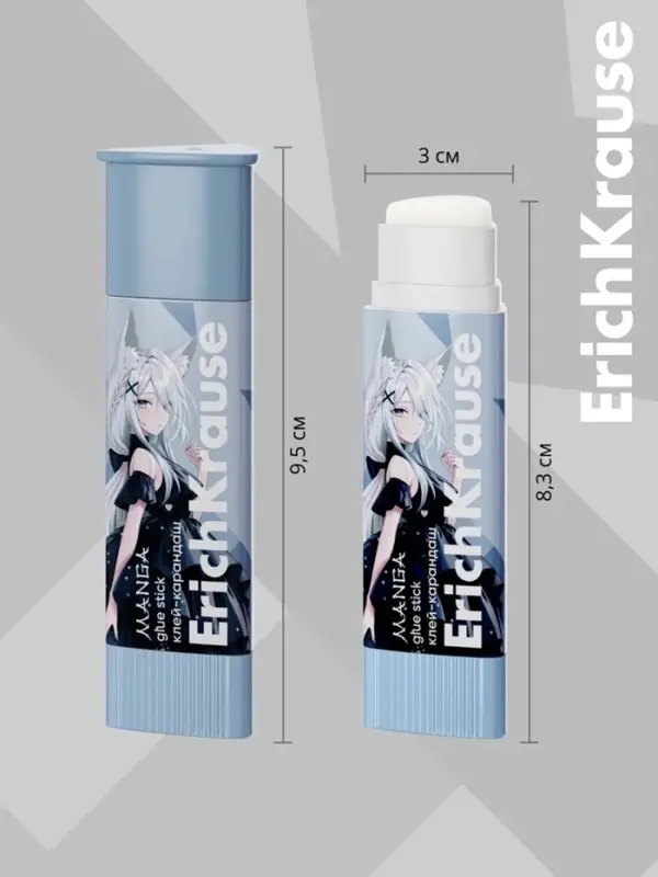 Клей-карандаш, ErichKrause Manga, PVP, точечное нанесение, 13 г