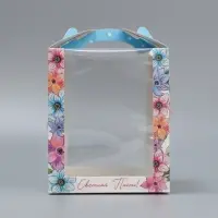 Коробка под маленький торт, кондитерская упаковка, &laquo;Светлой Пасхи!&raquo;, 15&times;15&times;18 см