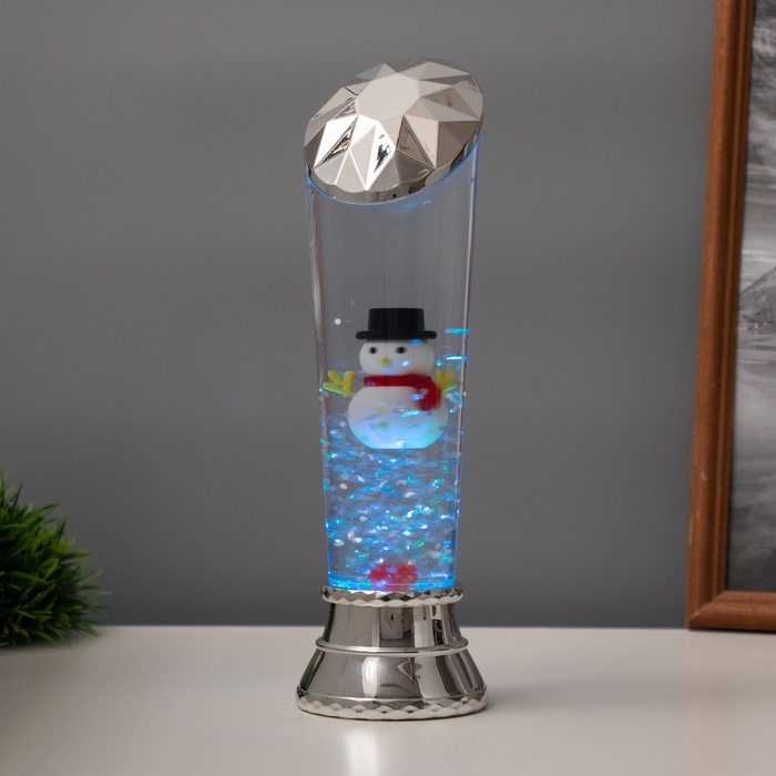 Лава лампа «Снеговик» LED 3хААА, USB серебро 6,5х8х23,7см Лава лампа «Снеговик» LED 3хААА, USB серебро 6,5х8х23,7см