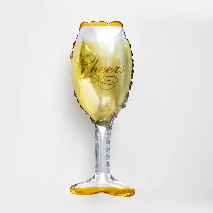 Воздушный шар фольгированный 9" &laquo;Бокал&raquo;, фигура, для палочки