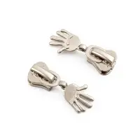 Бегунок для молнии &laquo;Трактор&raquo;, №8, &laquo;Ладонь&raquo;, 10 шт., цвет никель