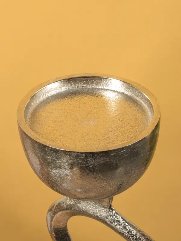 Подсвечник "Кольца" алюминий 21х12,5х65 см